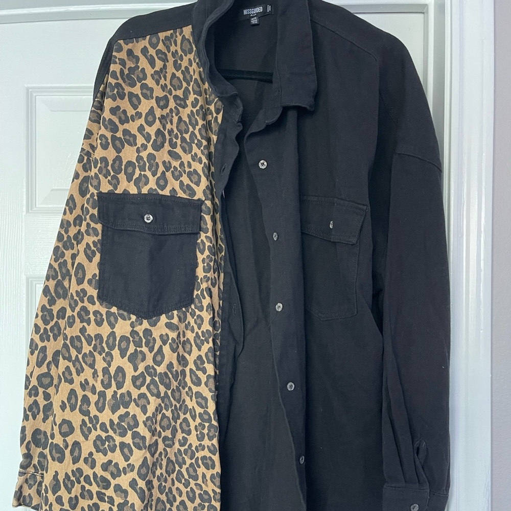 Missguided oversized button down, heavy material